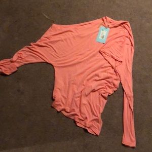Off shoulder long sleeve top